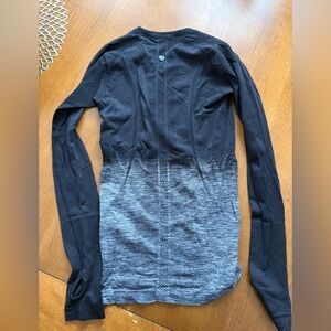 lululemon athletica Black and Gray Long Sleeve Top